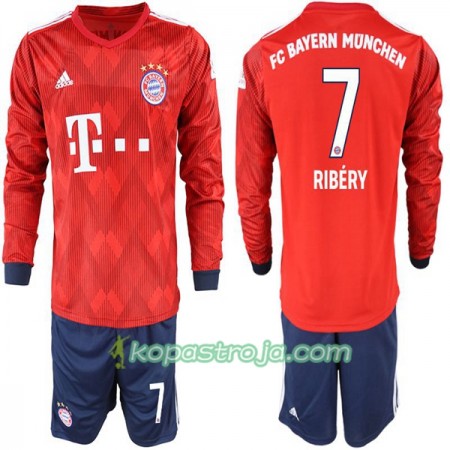 Billiga Fotbollströjor FC Bayern München Ribery 7 Barn Hemma tröja 2018/19 Långärmad